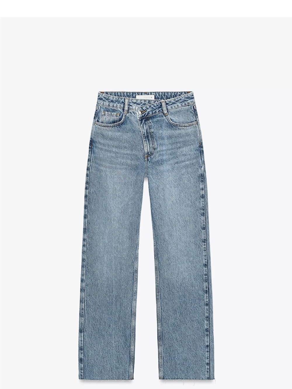 Zara Asymmetrical Waist Wide Leg Jeans Size 6 - NWOT